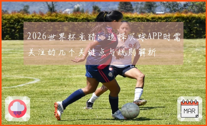 2026世界杯竞猜：选择买球APP时需关注的几个关键点与规则解析